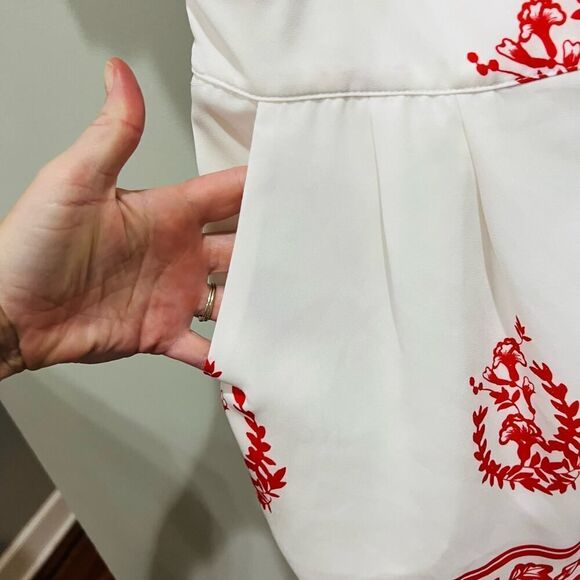 Tularosa Rowley Romper Medallion red white Womens Size Small - Picture 10 of 13